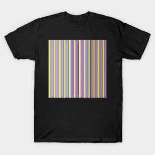 Purple and yellow stripe pattern T-Shirt